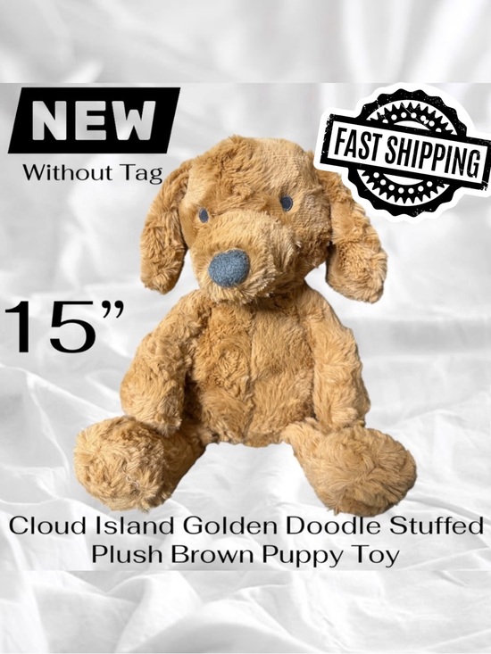 cloud island Other - NWOT Cloud Island 15” Golden Doodle Stuffed Plush Brown Puppy Toy FAST SHIPPING